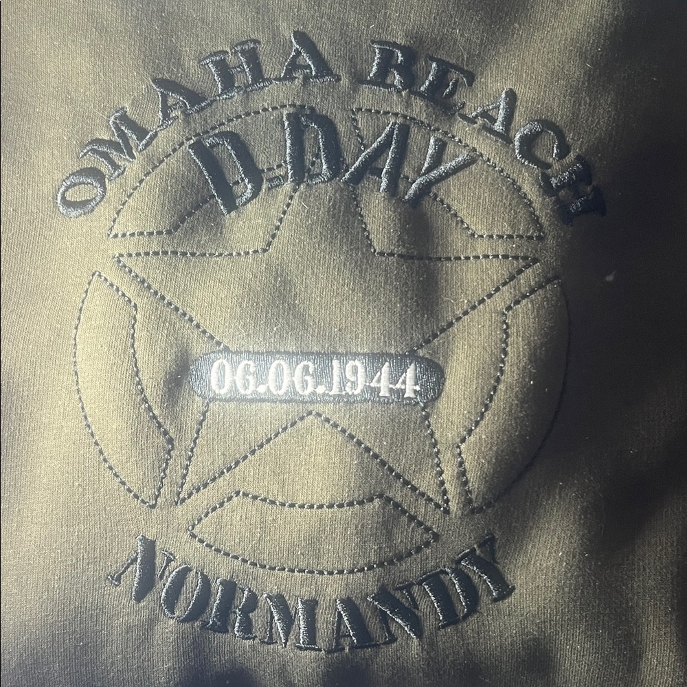 Omaha Beach Normandy D-Day Hoodie – Olive Green